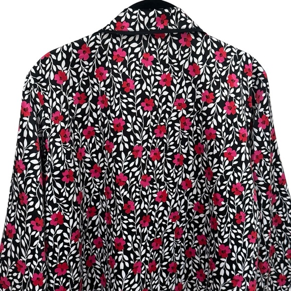 Kate Spade Floral Pajama Button up Top Comfy Cute Chic Women's Size L - Picture 6 of 11